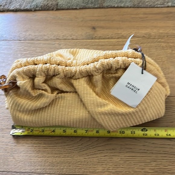 Mansur Gavriel Oversized Twist Cloud Woven Raffia Clutch Shoulder Bag Natural - Picture 15 of 15